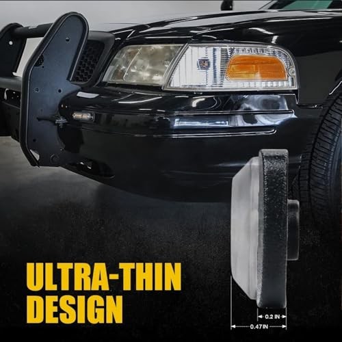 LED Grille Lights for Trucks 8Pcs 12smd Surface Mount Emergency Amber / White