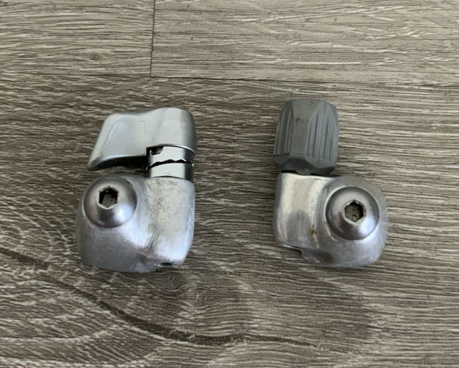 SHIMANO DOWN-TUBE ADJUSTABLE CABLE STOPS (2) WITH HARDWARE