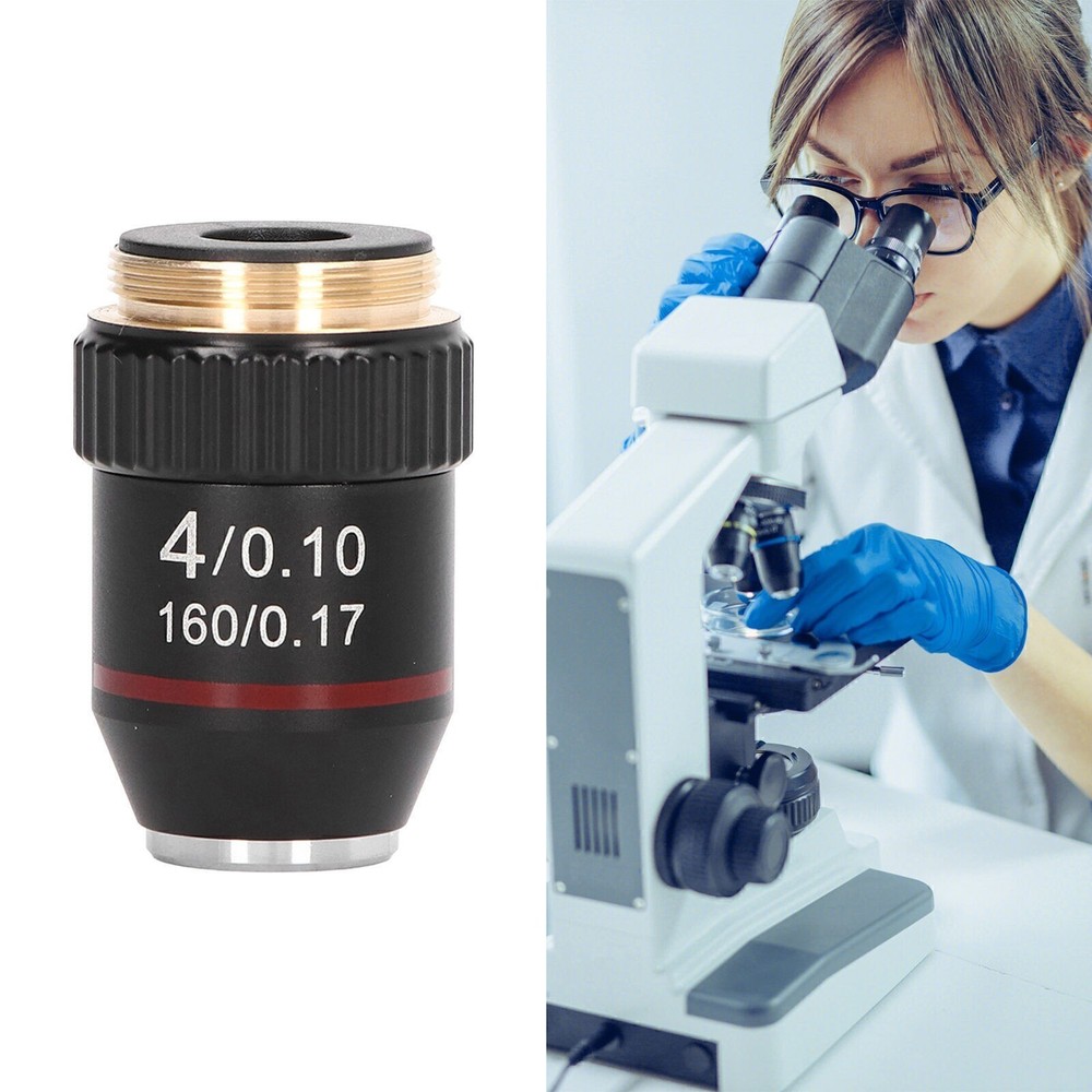 Achromatic Microscope Objective 4X High Magnification Lens 20.2mm Interface