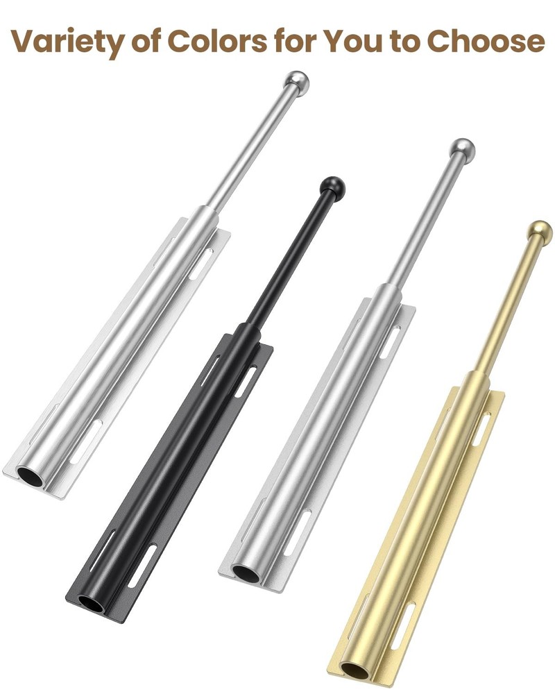 Supforce Valet Rod for Closet Pull Out, Retractable Slide 12IN, Matte Silver