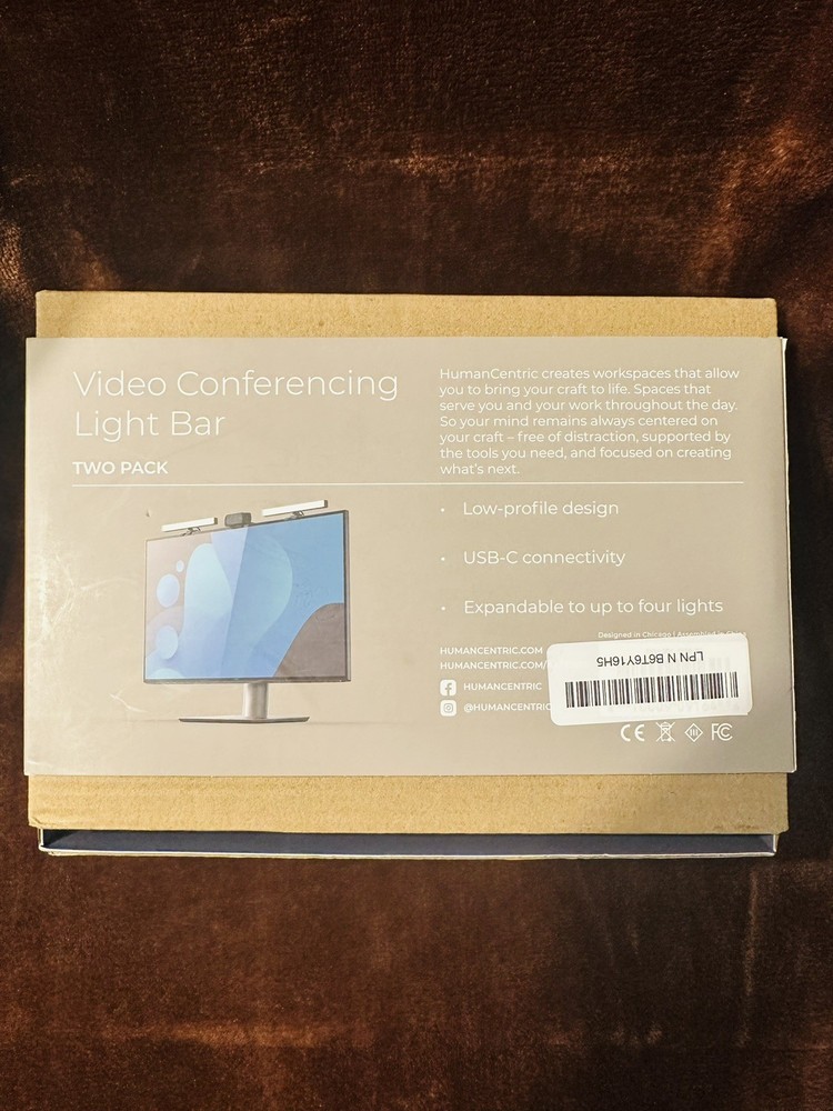 HumanCentric Video Conference Lighting - Double Kit (2-Pack) - LED Webcam Light