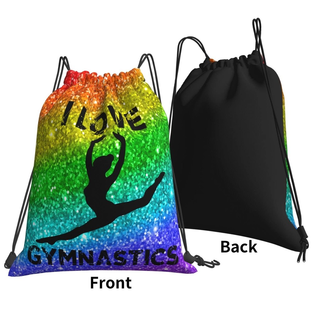 Braytow Gymnastics Drawstring Backpack Gym String Bag One Size, A2