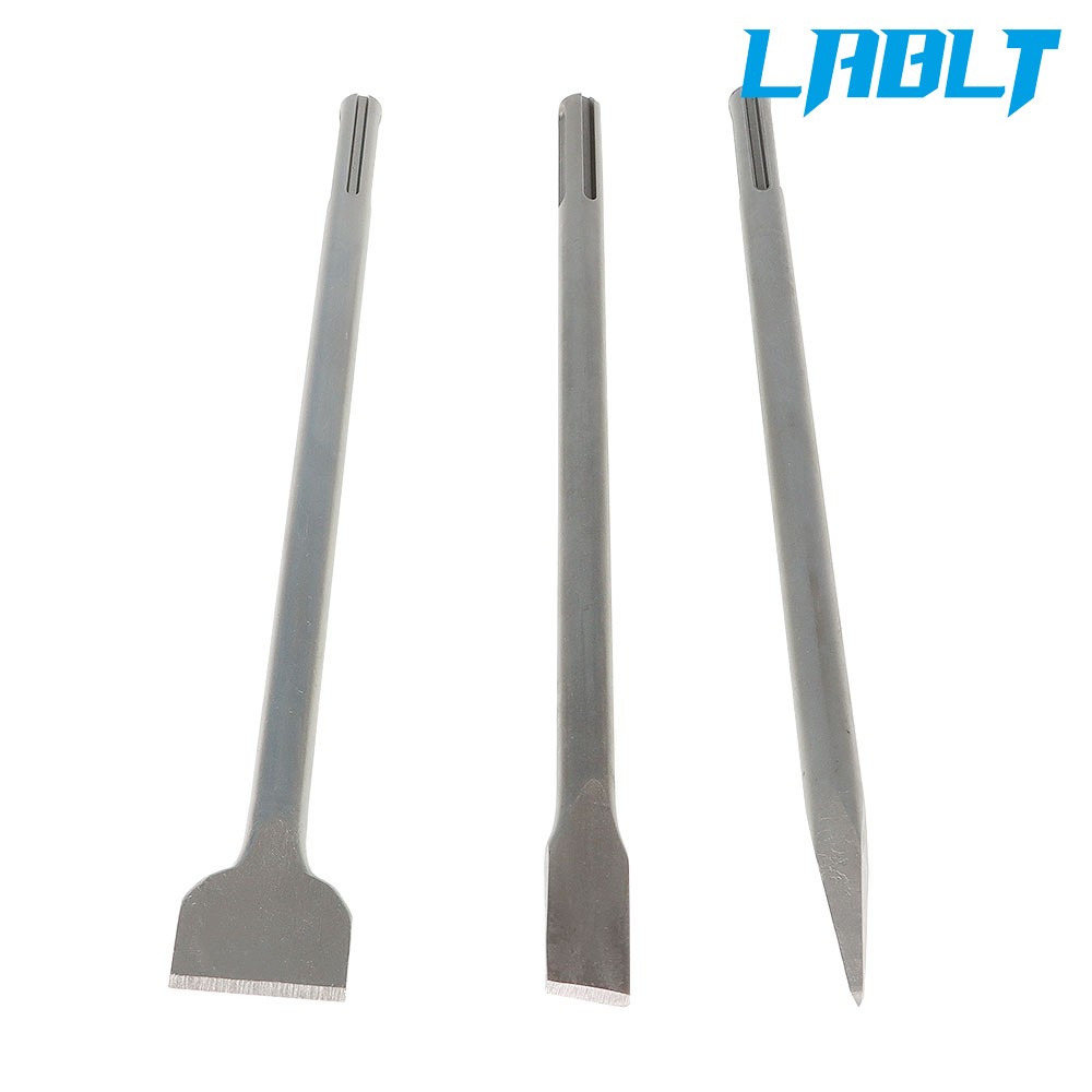 LABLT 3 Pcs 16" SDS Max Bits Set Long-Point Chisel Scaling Chisel Flat Chisel