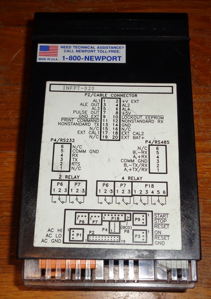 A Newport INFPT-020 Strain / Temp / Process Panel Timer / Meter / PID Controller