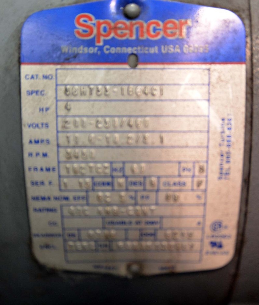 Spencer Vortex Blower VB030B-0211 (Inv.45084)