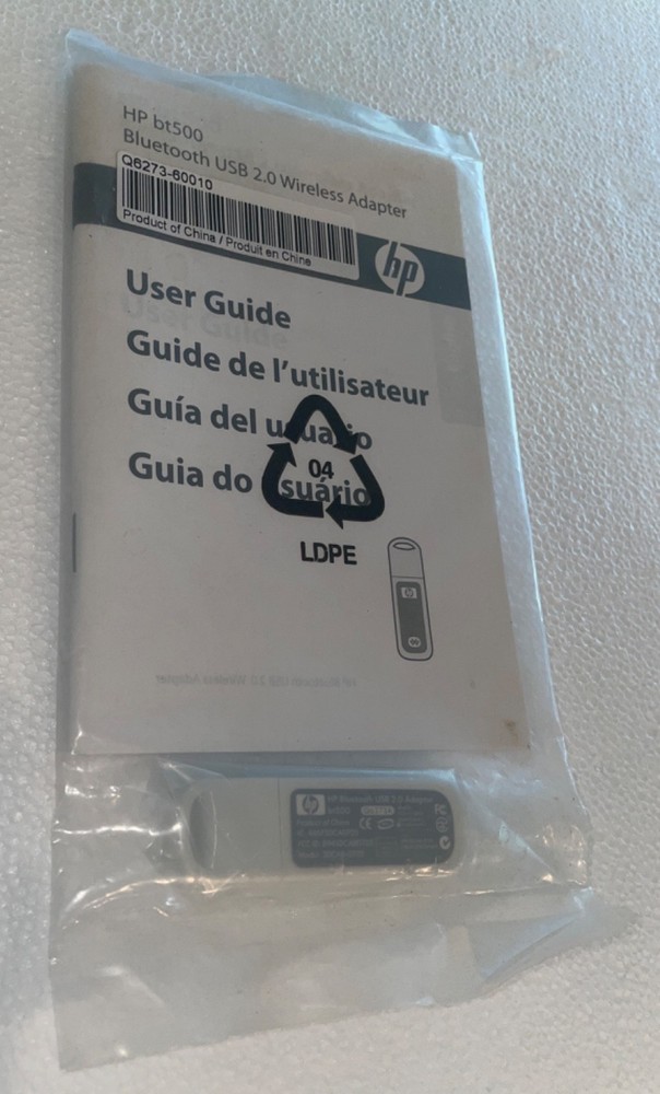 HP Bluetooth USB 2.0 Wireless Adapter BT500, Wireless Print, Transfer Documents