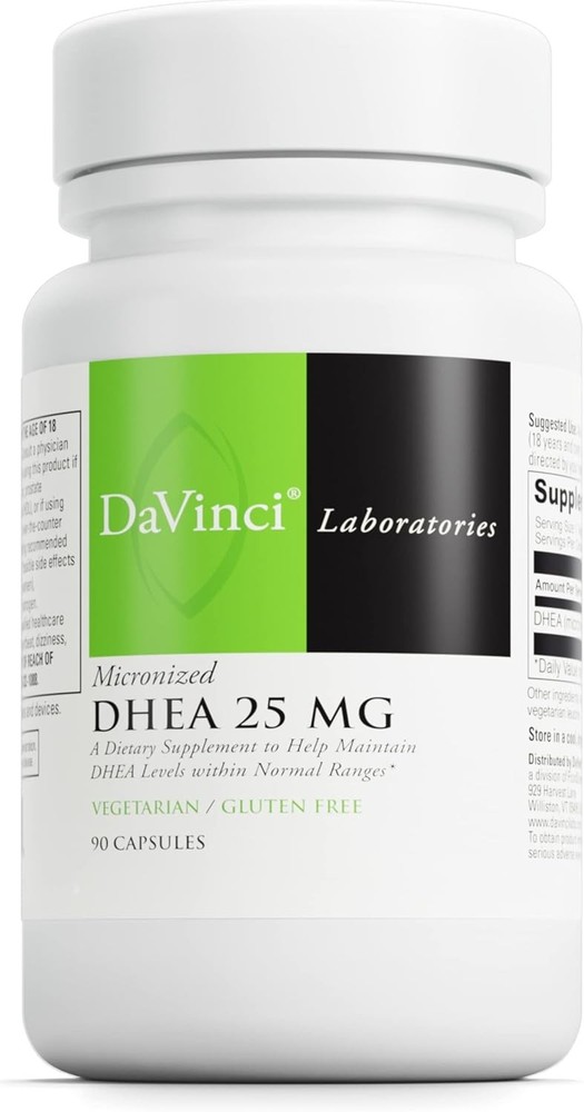 DAVINCI Labs Micronized DHEA 25 mg - Dietary Supplement to Support Immune System