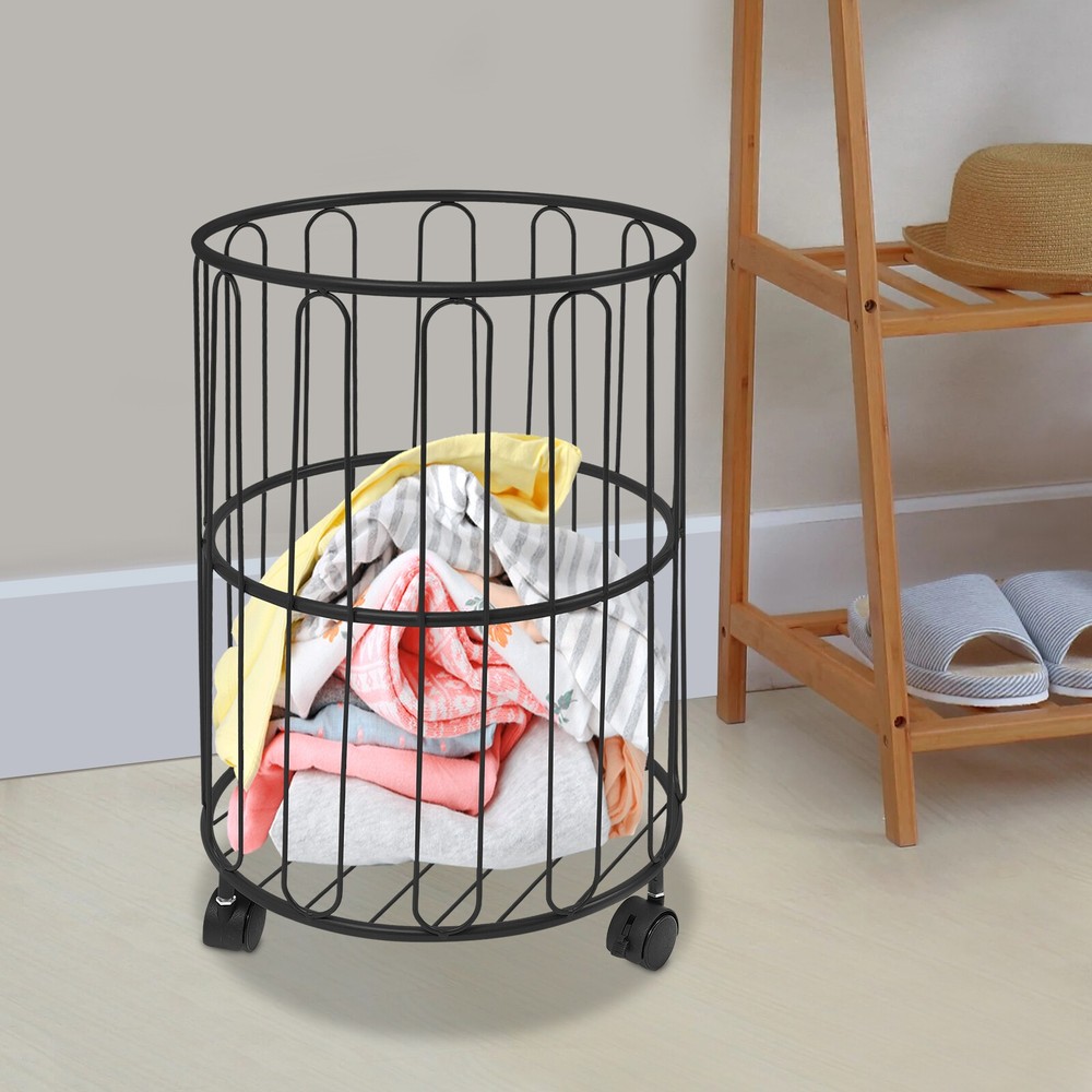 Laundry Hamper with Wheels Clothes Laundry Basket Rolling Laundry Cart