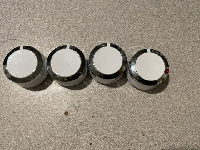 GE washer model GTW485ASJ3WS knobs. Four knobs
