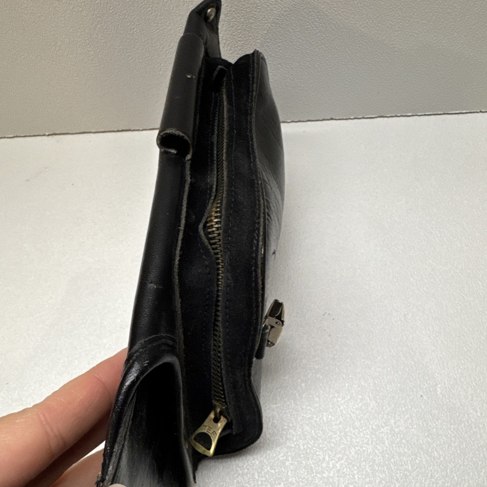 Vintage Black Leather Hip Belt Loop Archery and Accessory Holder