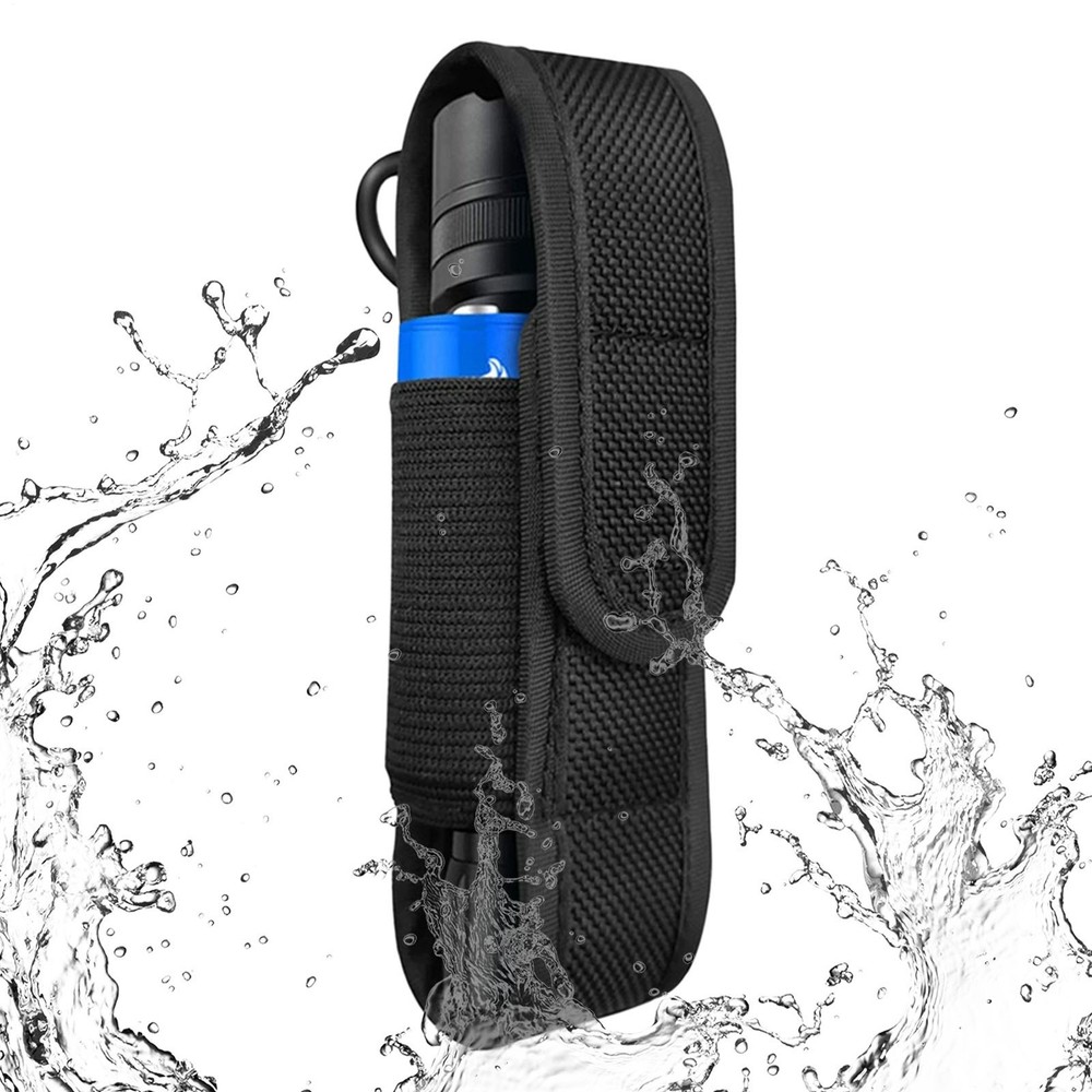 Flashlight Pouch Holder Nylon Belt Holster LED Flashlight Torch Protective Case