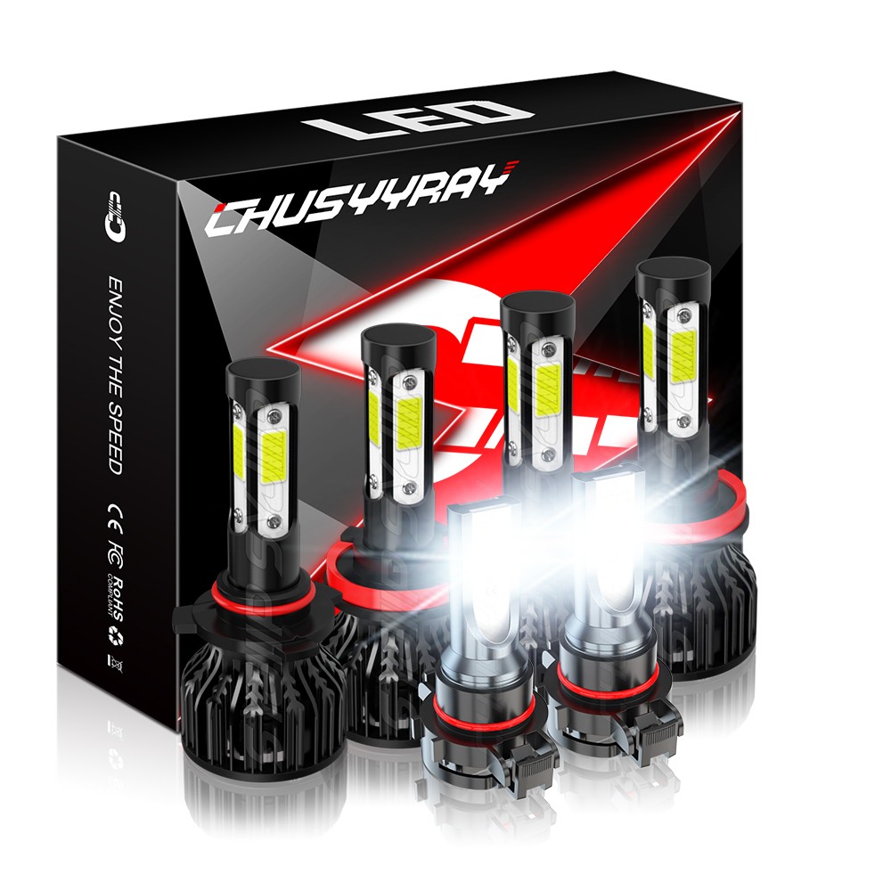 For Chevy Suburban Tahoe 2007-2014 6K LED Headlight+FOG Light Bulbs Combo Kit