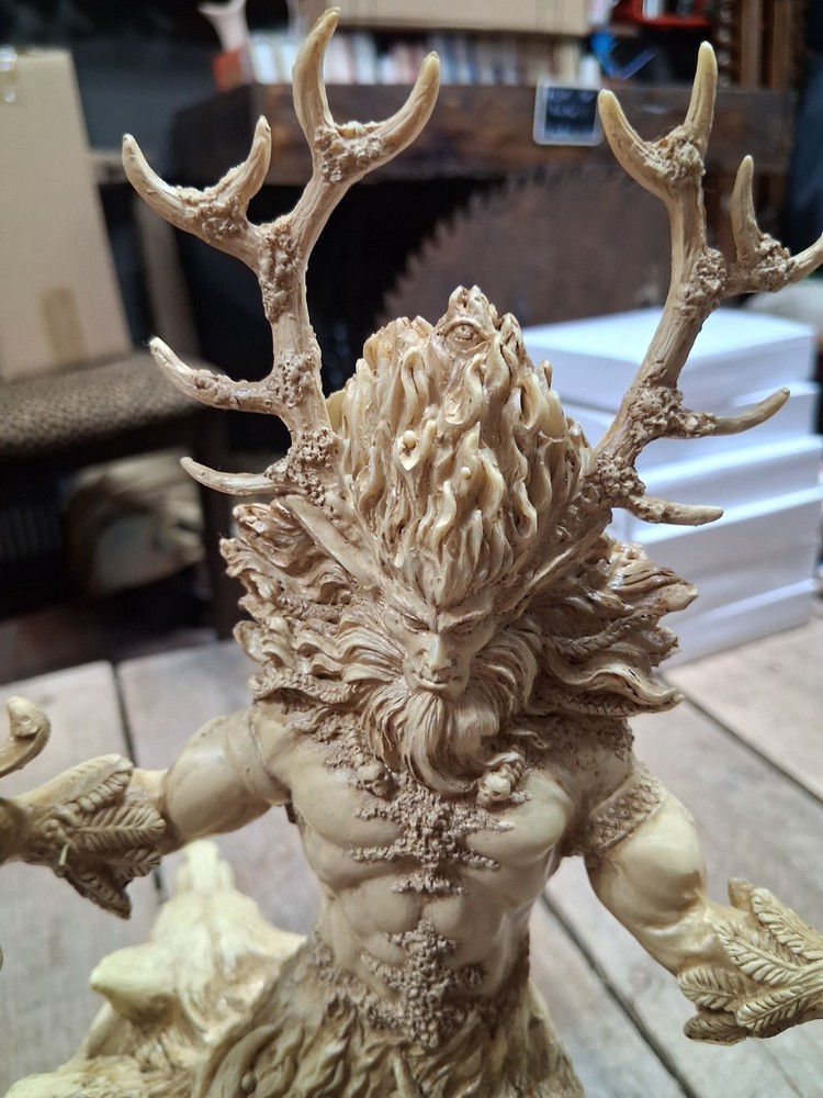 Cernunnos Horned God With Wolves Statue