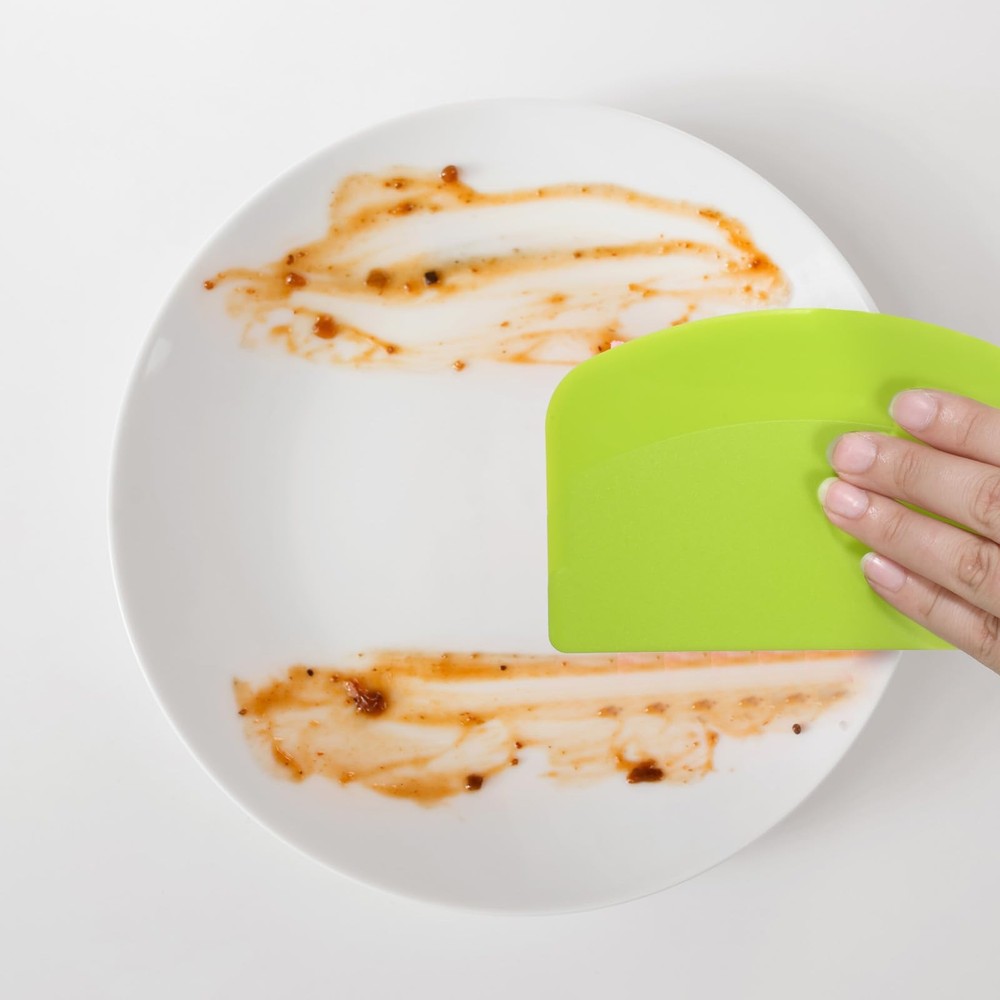 6 Pcs Plastic Dough Scraper Plastic Pastry Bread Baking Making Tools Multi-Pu...