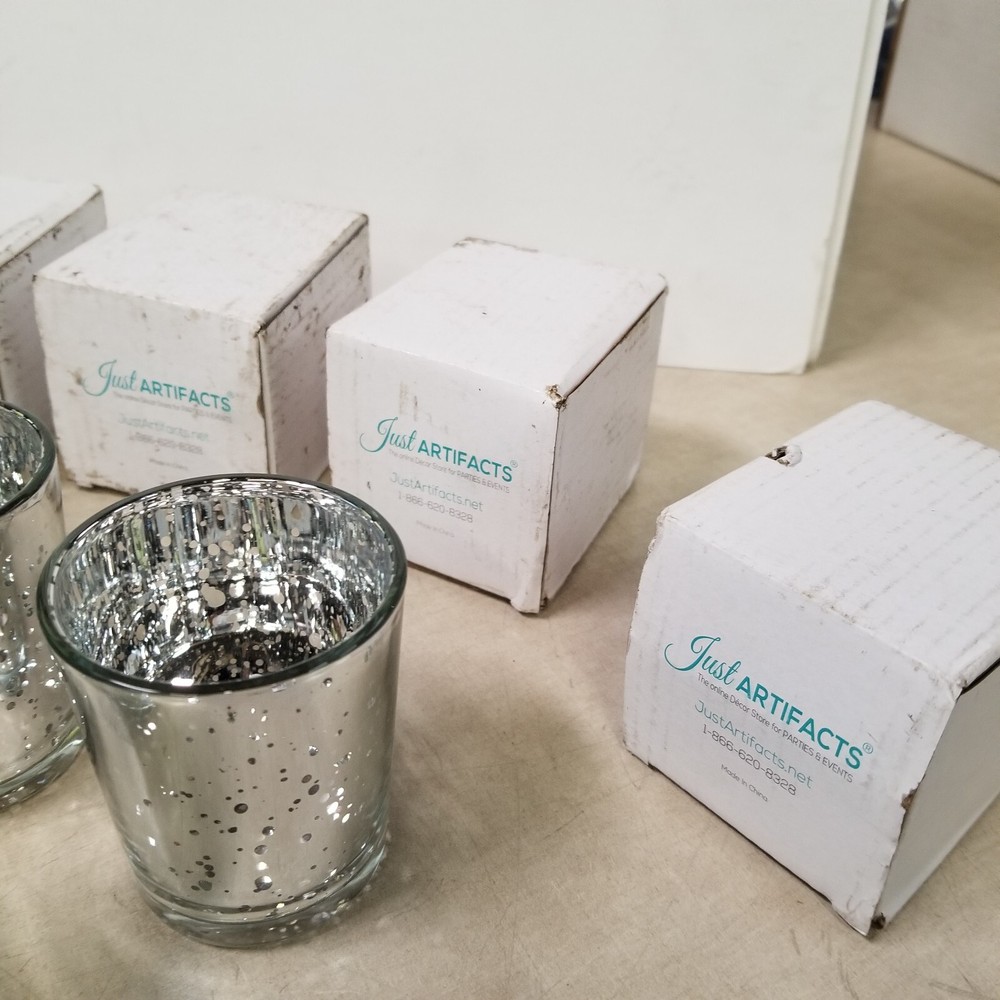Just Artifacts MERCURY 2.75"H (6PCS, SPECKLED SILVER)