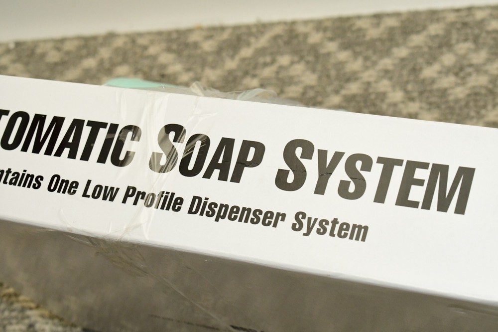 AUTOMATIC SOAP LOW PROFILE DISPENSER SYSTEM 107888 CHROME, BATTERY OPERATED