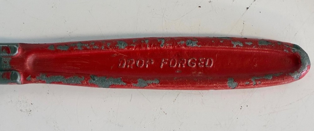 Vintage Adjustable Wrench Lot 10" & 14" Red Handle