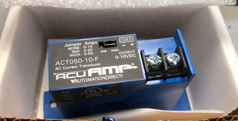 Acuamp Current Transducer 3-ranges, 0to10vdc output