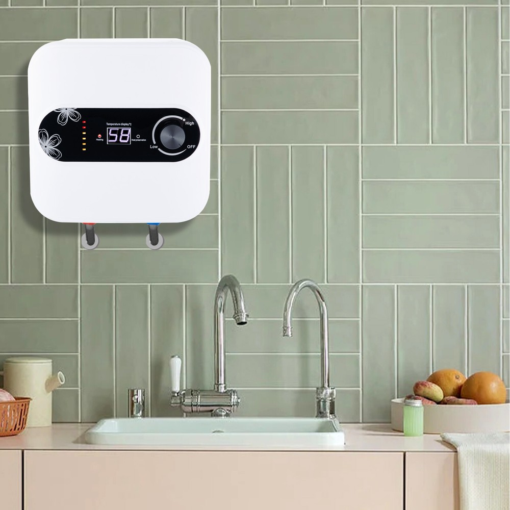 8l Storage Water Heater Kitchen Wall Mounted Electric Water Heater 1500w 86-149℉