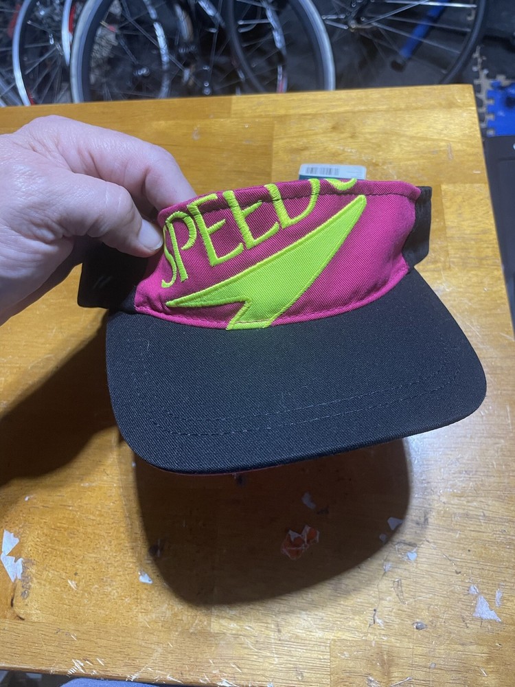 Speedo Visor Pink/Yellow Adjustable Unisex strap back