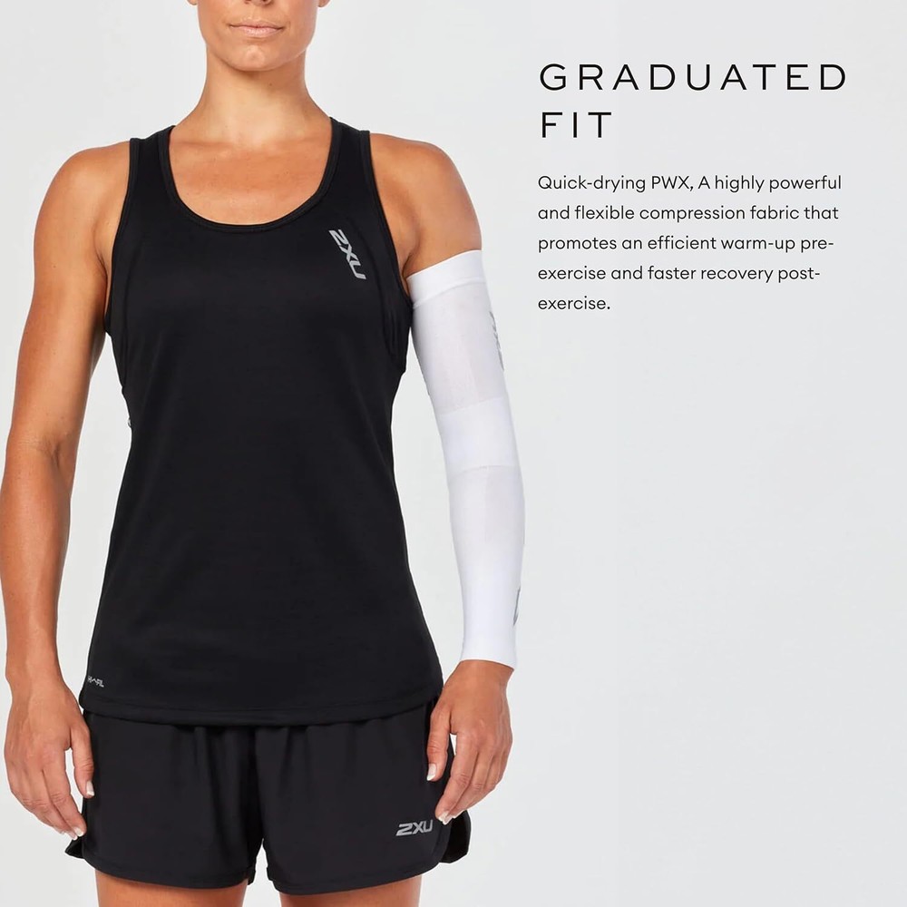 2XU Unisex Compression Flex Arm Sleeve Black/Grey XX-Large