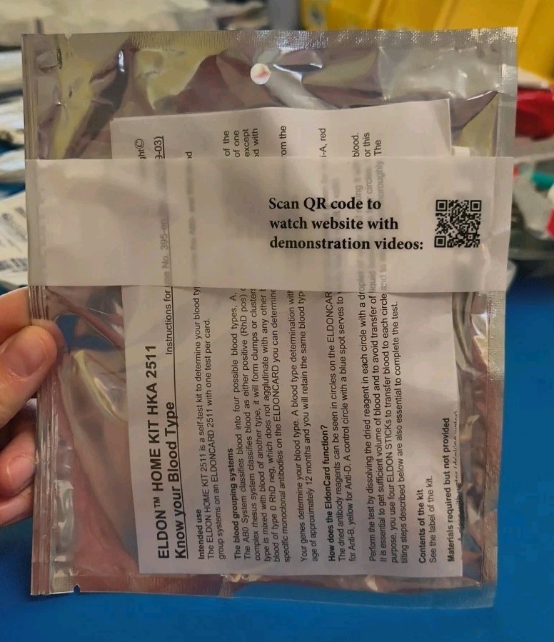 Eldon HKA25111 Blood Type RH Factor Complete Kit