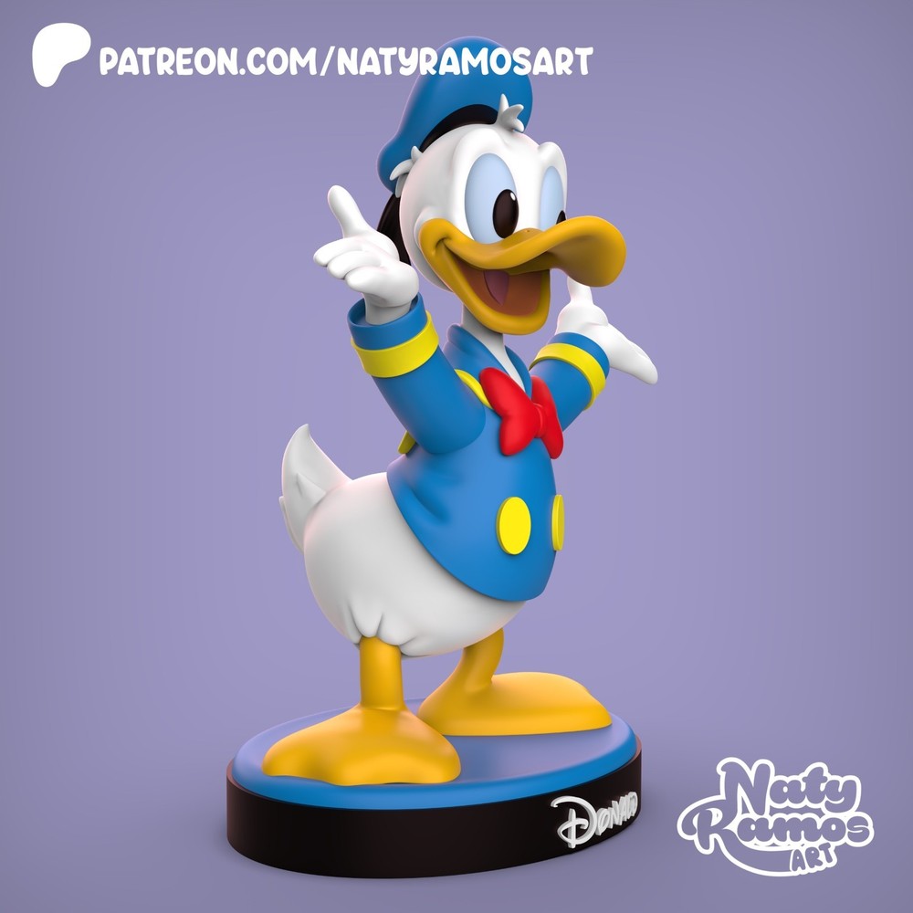 UNPAINTED Donald Duck 3D Printed Model Kit NR
