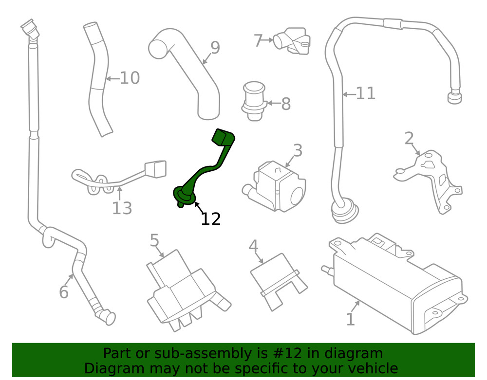 Genuine Subaru Oxygen Sensor 22690AB09A