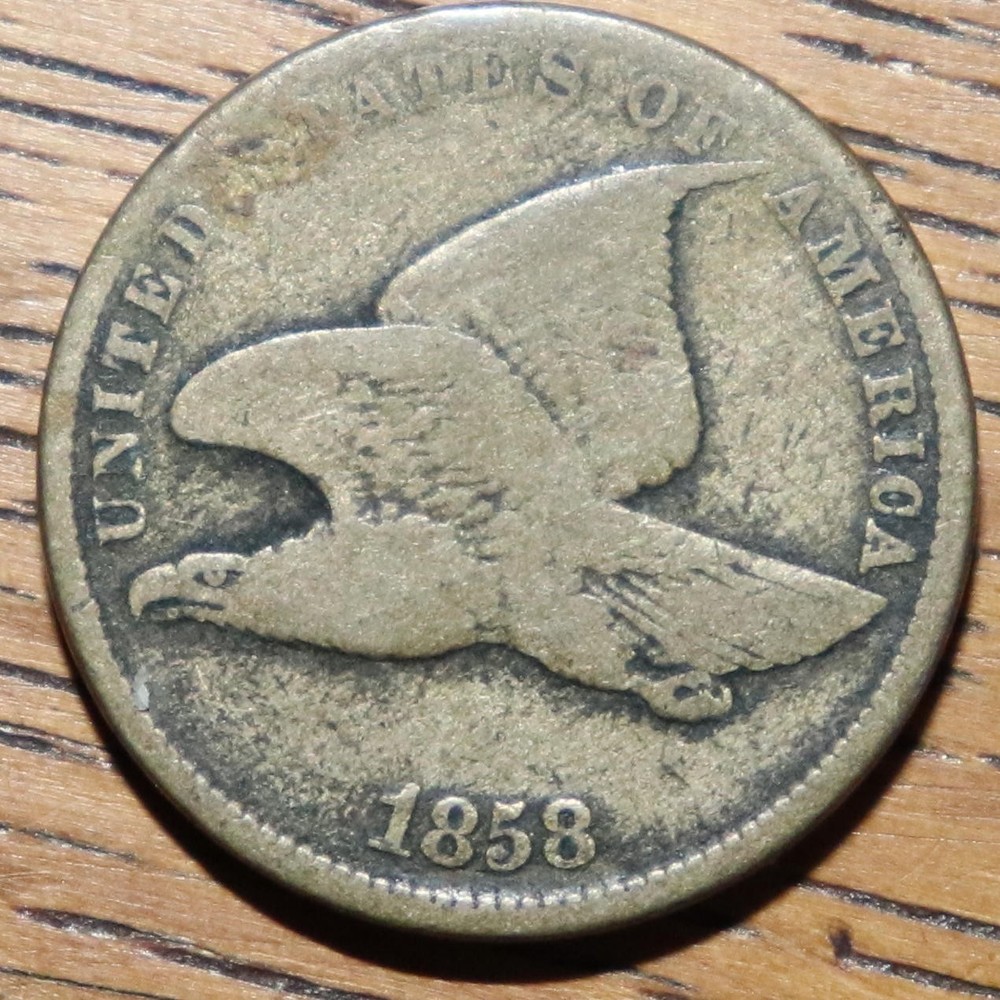 1858 S. L. Flying Eagle Cent Decent Coin