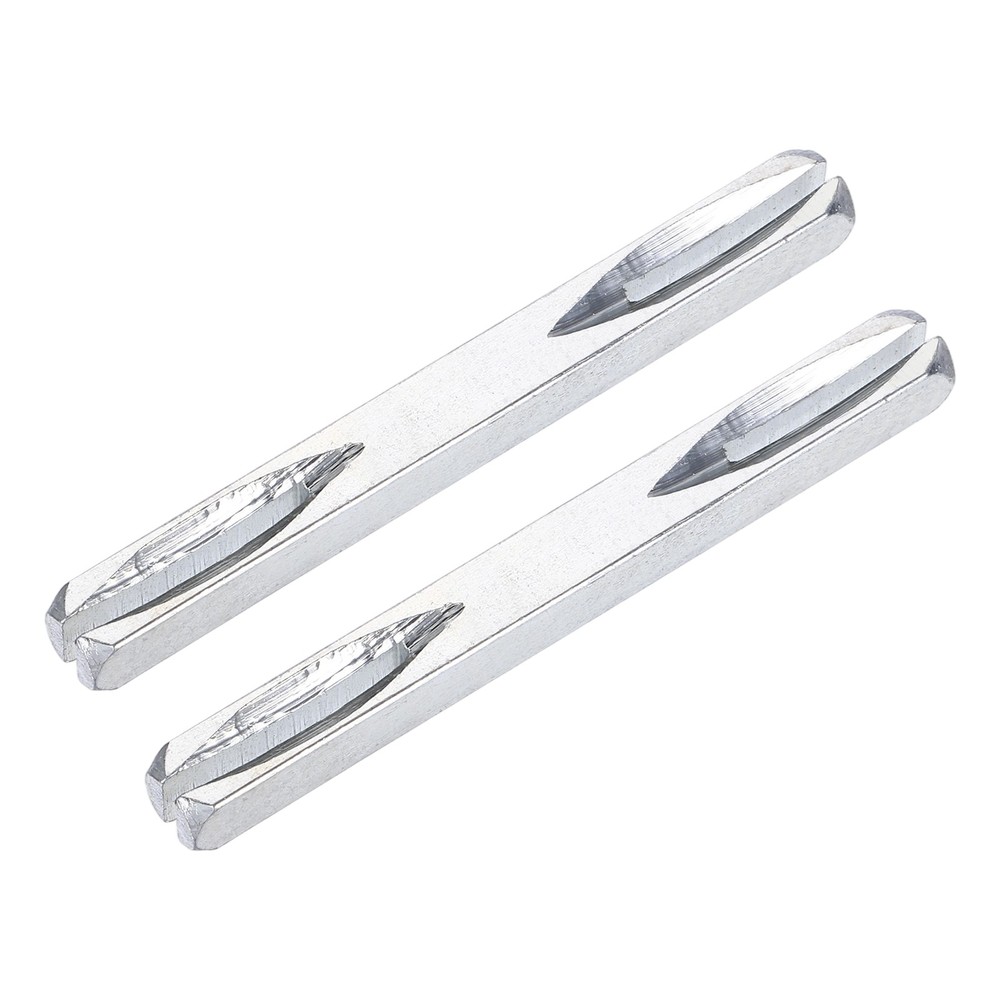 2pcs Door Knob Spindle, 80mm Long Door Handle Spindle Replacement, Silver Tone