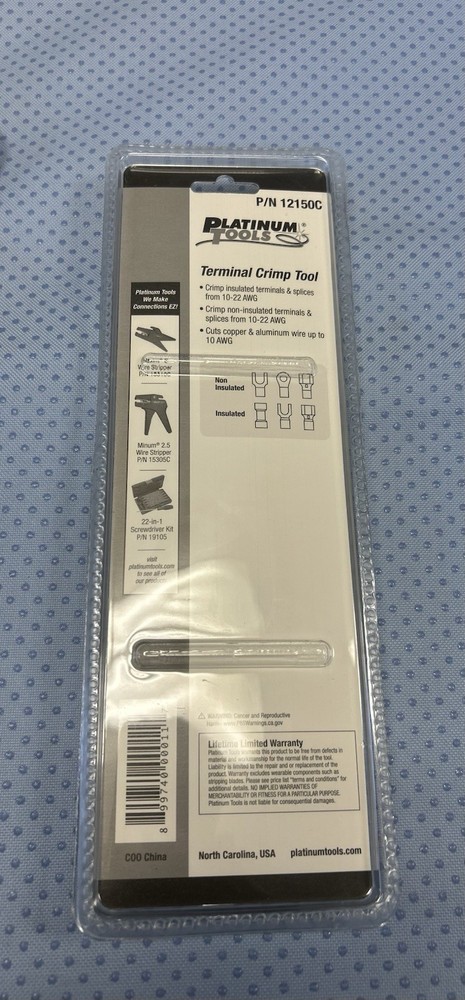 Platinum Tools PLA-12150, Terminal Crimper Cutter
