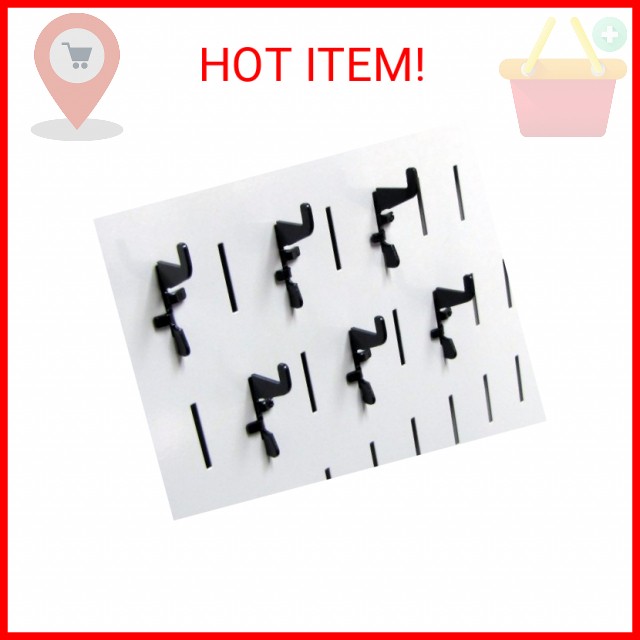 Wall Control Standard Slotted Hook Pack - Slotted Metal Pegboard Hooks Pegboard