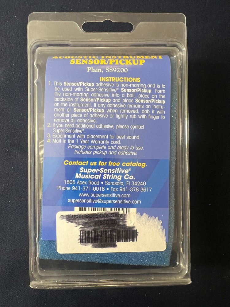 Super Sensitive Sensor Pickup for Acoustic Instruments