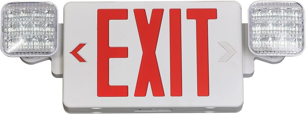 Exit Sign with Emergency Lights Red LED Emergency Exit Light with Battery Backup