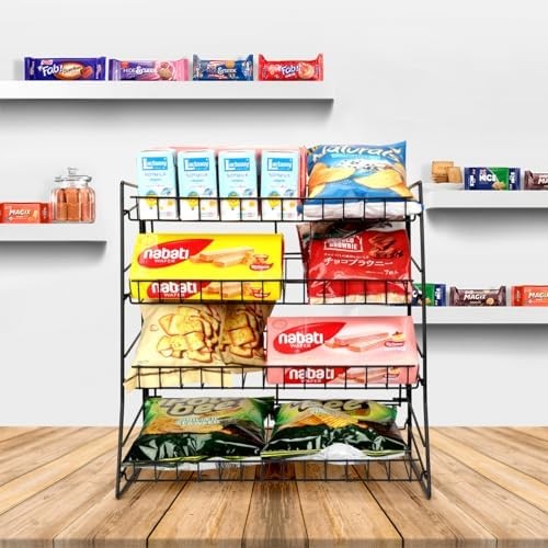 Metal Candy Display Rack Snack Organizer Stand for Countertop