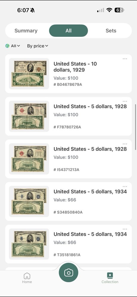 Rare Notes. Silver Certificates, Hawaii Etc
