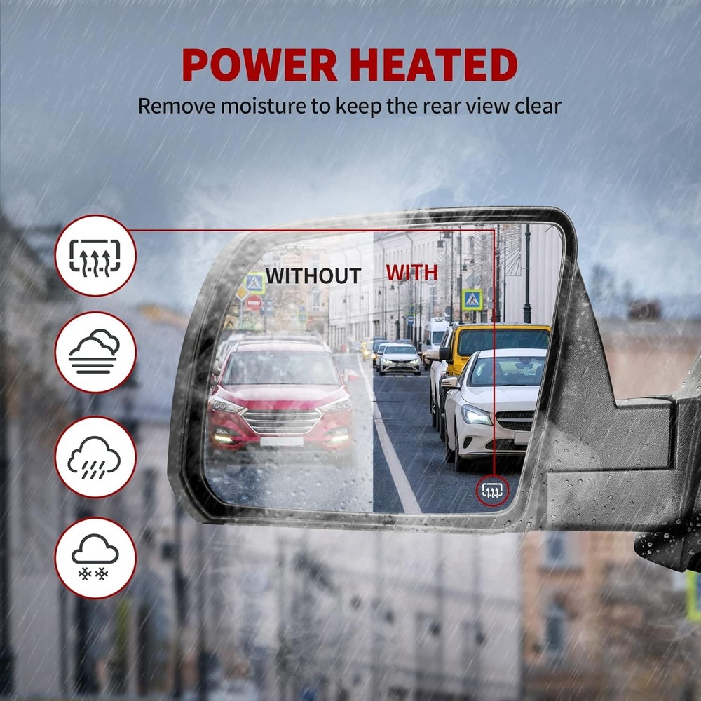 Manual Folding Towing Mirror for 2007-2013 Tundra - Enhanced Visibility Features