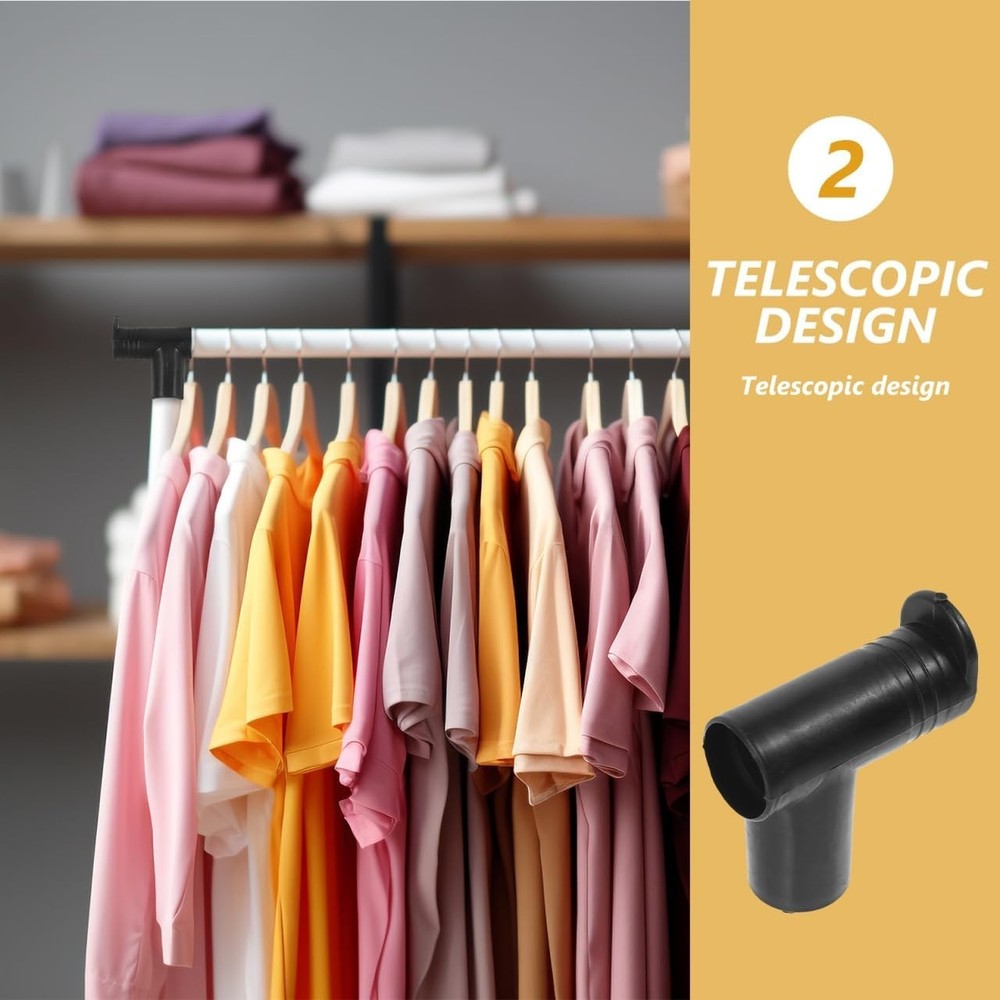 2 Pack Right Angle Clothes Rack Connectors - Essential Laundry Accessories