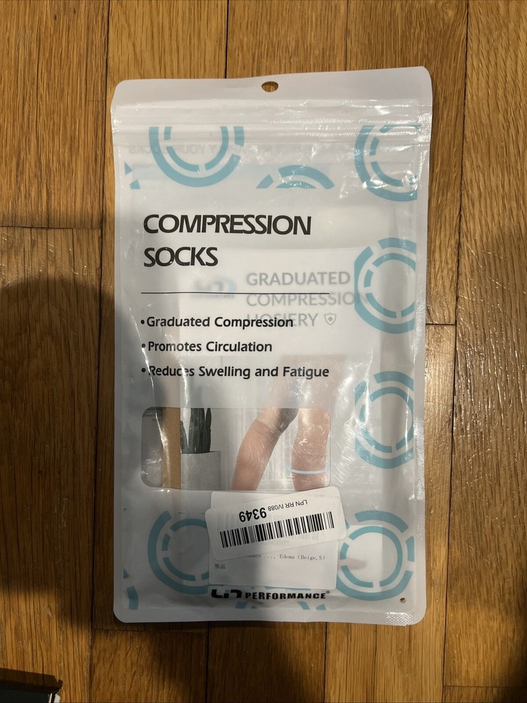 Lin Performance Graduated Compression Sz S Beige