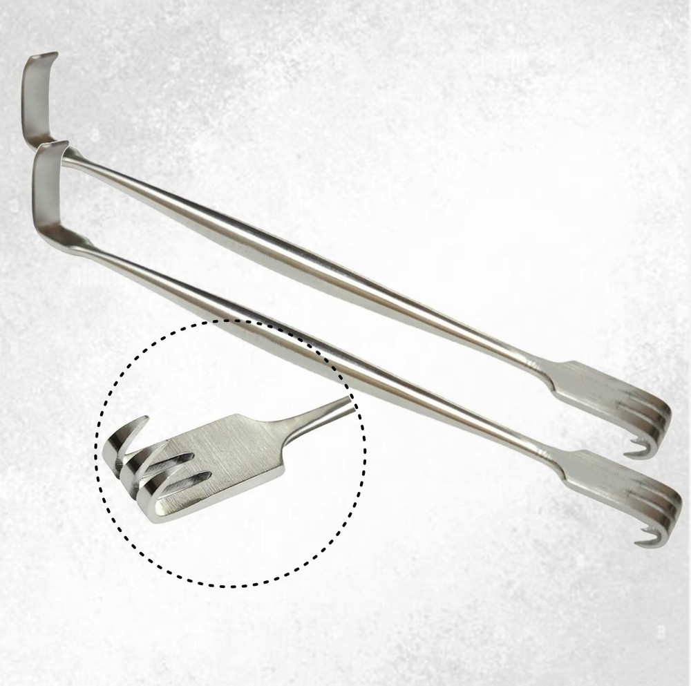 2 SENN MULLER RETRACTOR SHARP 6.25" SHARP SURGICAL