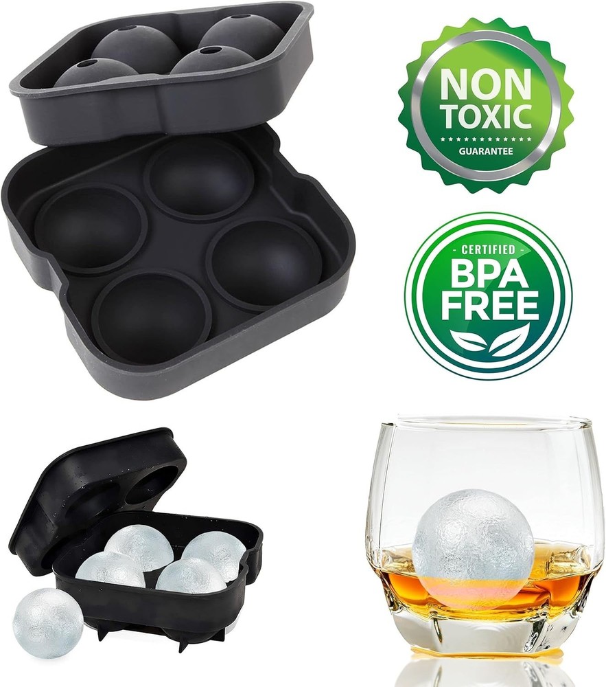 Ice Molds - Silicone Ice Cube Tray With Lid - Easy Fill and Release Ice Maker...