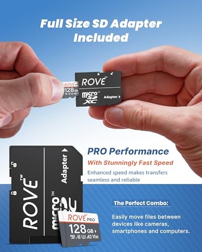PRO Micro SD Card microSDXC Memory Card with Full-Size SD Adapter 128GB