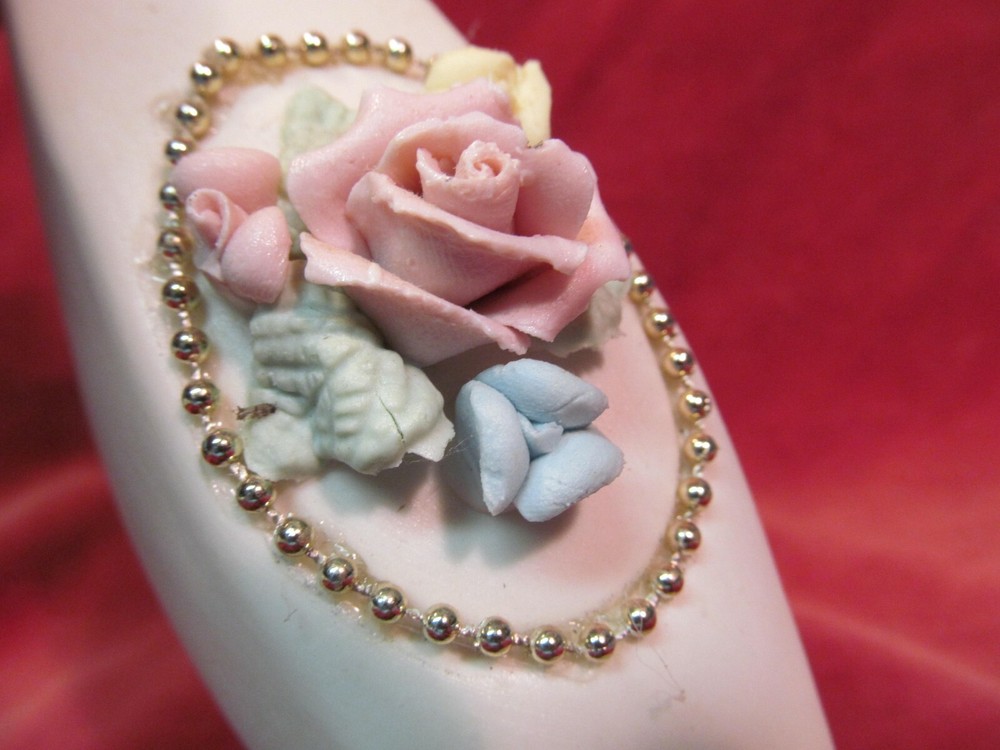 5 1/2" CAPODIMONTE BISQUE VASE