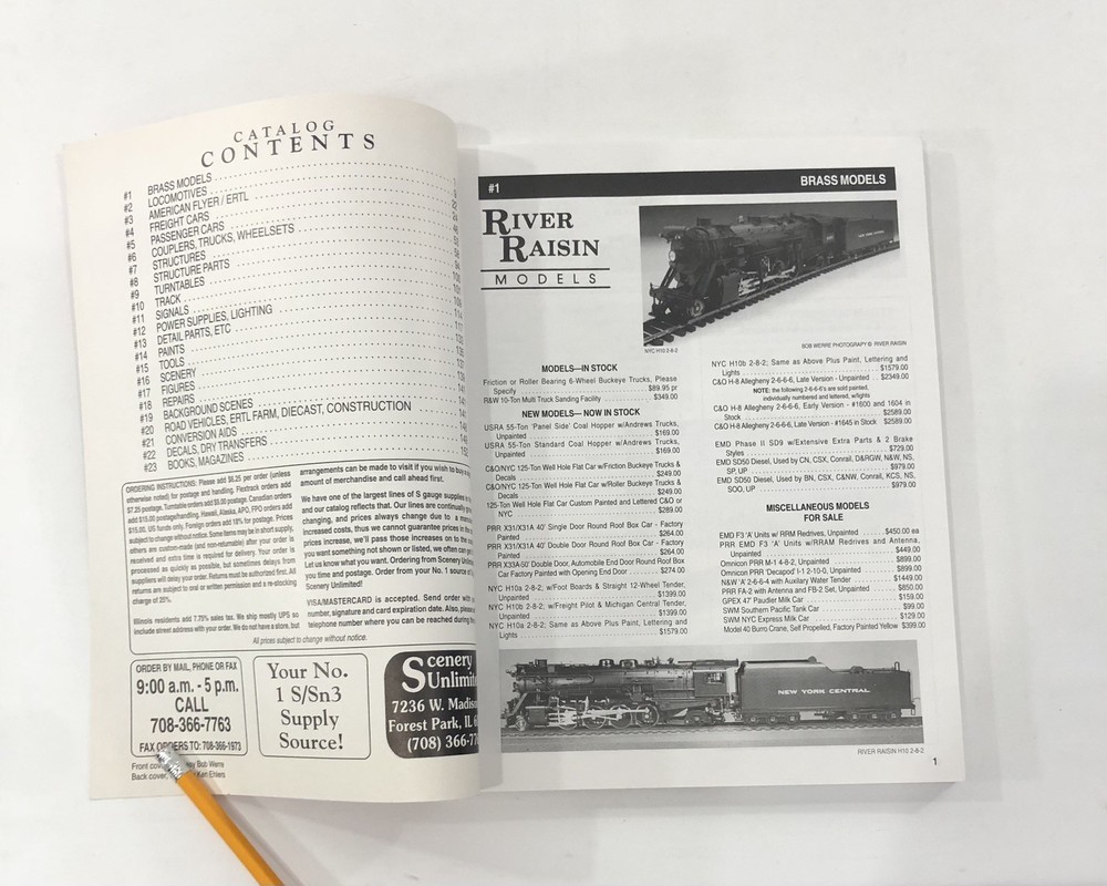 S/Sn3 Scale Model Railroad Catalog And Reference Manual