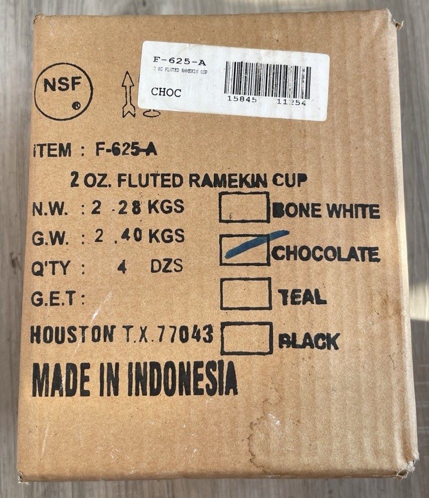 2oz Fluted Ramekins, Chocolate (4 Dozen)