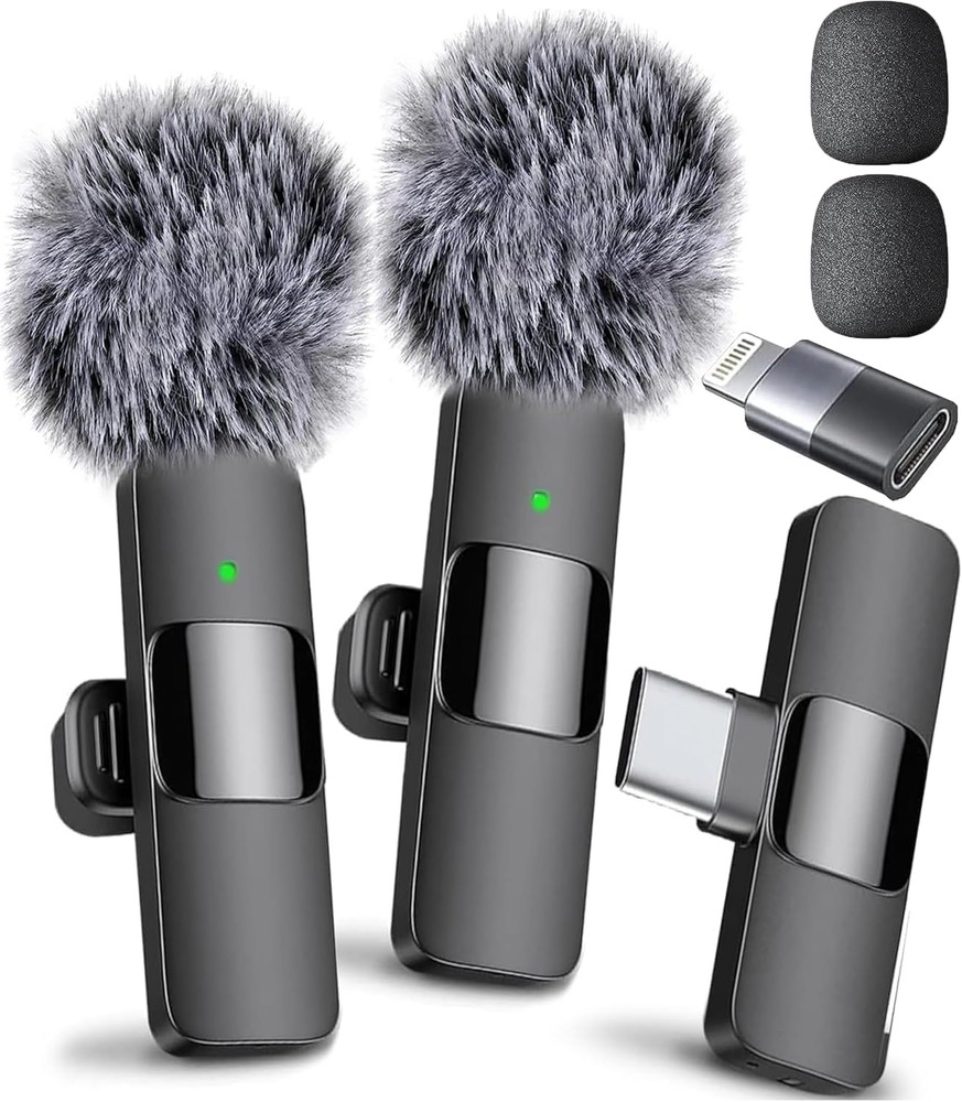 Wireless Lavalier Microphone for Iphone Android Clear Recording