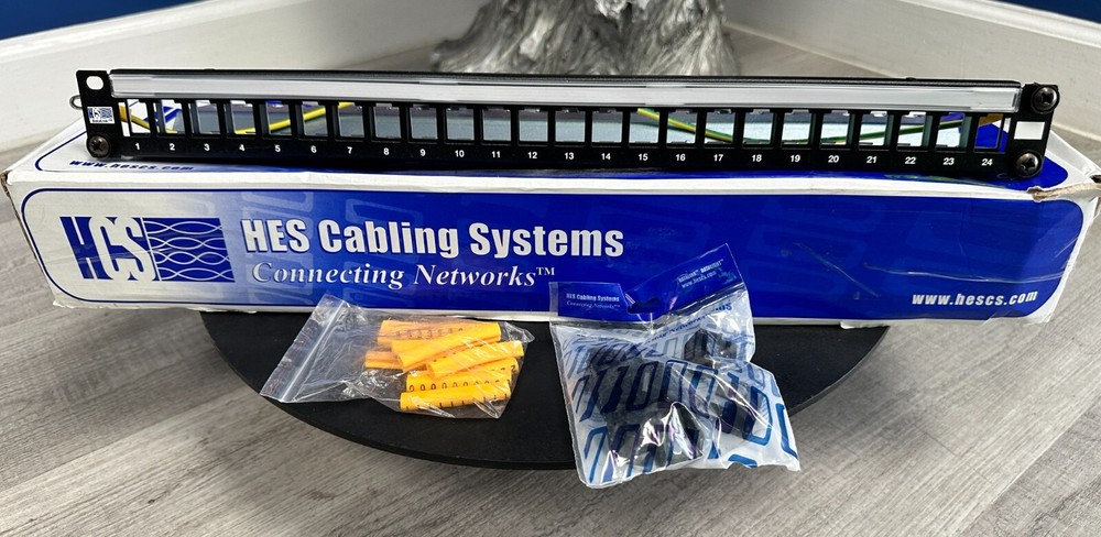 HES Cabling Systems 16-Port 1U Rack Blank Patch Panel