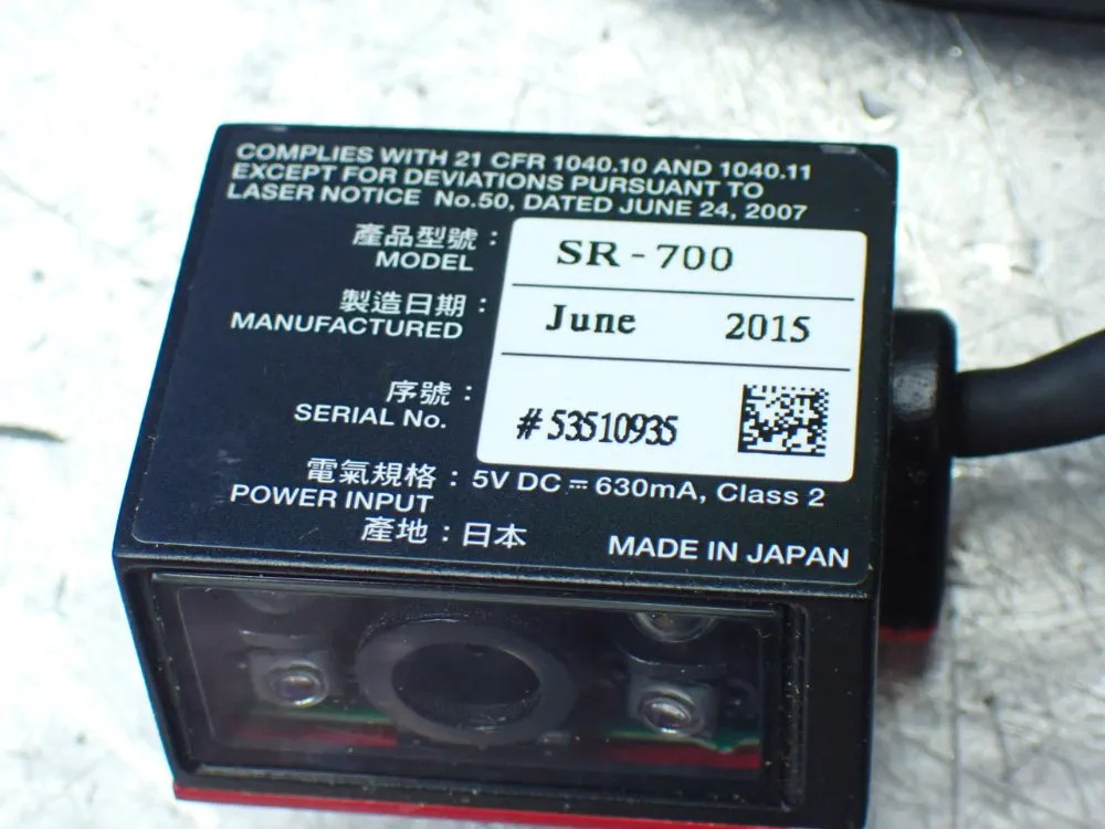 KEYENCE SR-700 ULTRA-COMPACT. FIXED TYPE CODE READER 12250240012