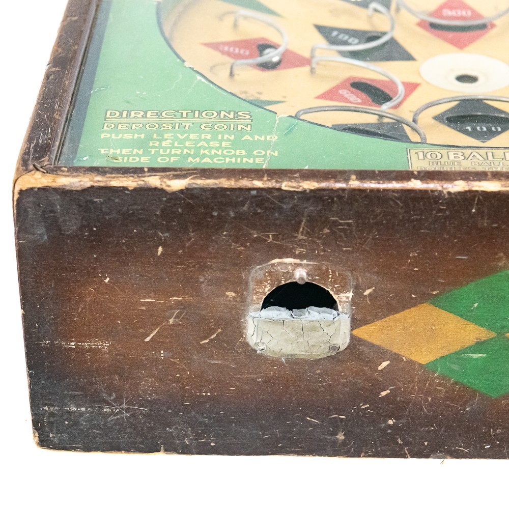 Antique 1932 Peo Daisy 5-cent Pinball Tabletop Game Machine