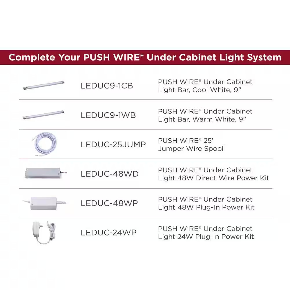 Push Wire 9 In. Light Bar, Cool White